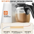 thumbnail image 6 of KFFKFF Coffee Machine, 3.5 Bar Brew Strength with Milk Steaming Arm, 4-Cup Espresso/Coffee Maker with Temperature Dial & Detachable Water Reservoir for Latte and Cappuccino, 6 of 9