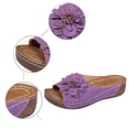 thumbnail image 5 of Wovix House Slipper For Women Trendy Casual Sippers Open Toe Design With Wedge Heel Outings And Beach Days Floral Versatile Use Daily Wear, 5 of 9
