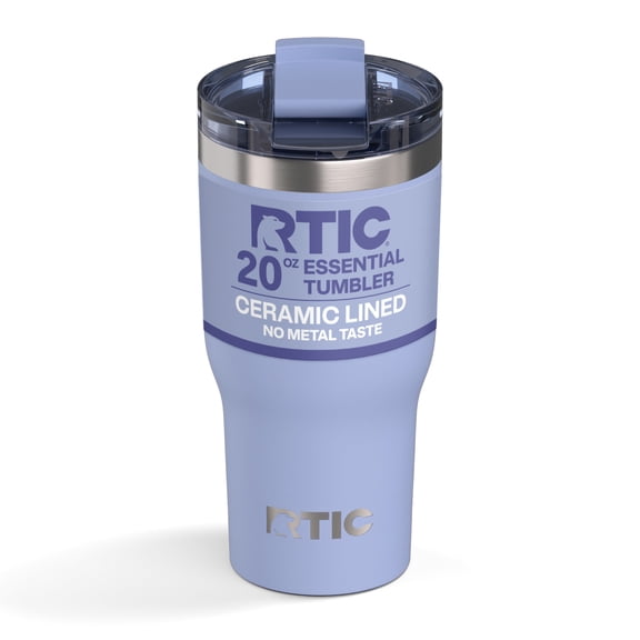 RTIC Essential 20 oz Leak-Resistant Lid Ceramic Lined Tumbler, Periwinkle