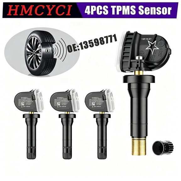 13598771 TPMS Tire Pressure Sensor For 2006-2018 Chevy Impala 4PCS 315MHz Preprogrammed Tire Air Valve Replace