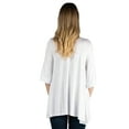 thumbnail image 3 of 24seven Comfort Apparel Elbow Length Sleeve Open Front Maternity Cardigan, 3 of 4