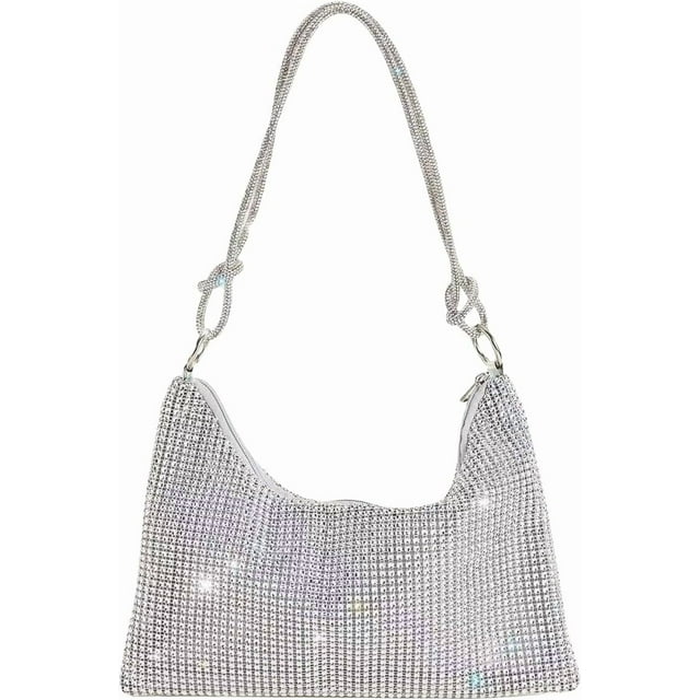 LHSHID Sac à Main Hobo en Strass Pailleté pour Femmes Sac de Soirée