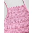 thumbnail image 3 of Pink Ruched Halter Maxi Dress With Adjustable Neck Tie, 3 of 6