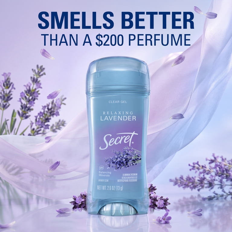 Secret, Antiperspirant Deodorant, 2.6 oz, Lavender - Walmart.com