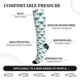 thumbnail image 2 of Rateoe Cartoon Shark Compression Socks for Women and Men 20-30mmHg-Circulation Support Socks Knee High Nurse Pregnant Running Medical and Travel Athletic, 2 of 7