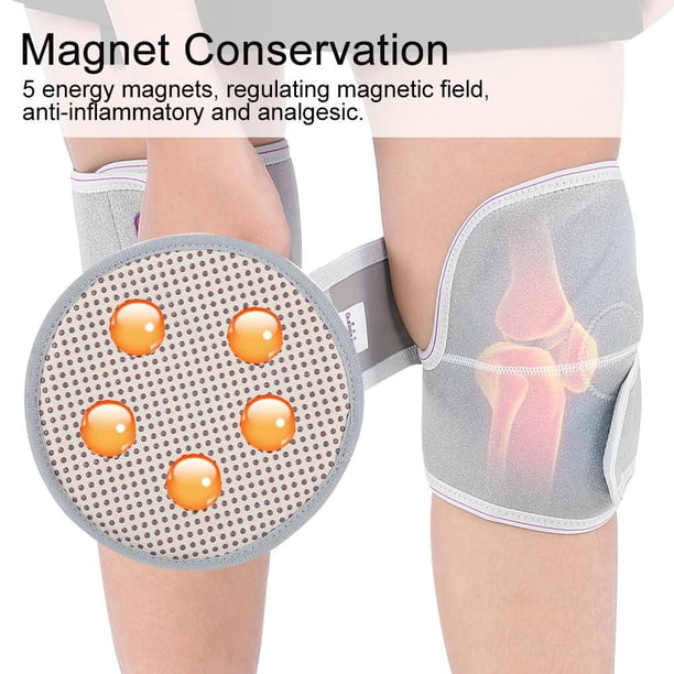 Envoltura de Rodilla magnética Ecomeon Almohadilla de compresión Suave de Soporte de Rodillera Color gris
