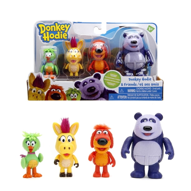 Set de juguetes Jada Toys Donkey Sudadera con capucha, 3 figuras, paquete de 4, para mayores de 3 años