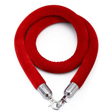- Jaxpety Velvet Rope Crowd Control Stanchion Post Queue Line Barrier-Red 56 Inch