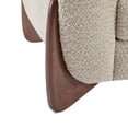 thumbnail image 6 of Christopher Knight Home 63" Boucle Loveseat, 2-Seater Faux Sherpa Couch with Wood Legs & Curved Design, Almond, 6 of 10