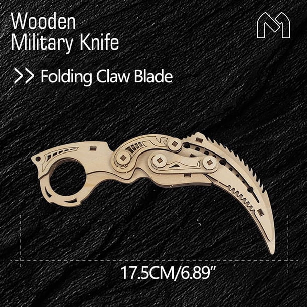 Fiudx Ofertas Flash Artículos En Oferta Rompecabezas De Madera, Cuchillo De Mariposas, Cuchillo Plegable, Modelo Tridimensional, Juguete, Conjunto De Rompecabezas Para Niño