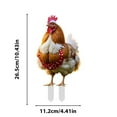 thumbnail image 3 of Wooowa Christmas Chicken Outdoor Decor Animal Garden Stake Yard Art Suitable for Ground Yard Lawn Porch Sidewalk Christmas Holiday Decoration, 3 of 8