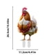 thumbnail image 3 of Decoración navideña de gallinas en forma de enchufe | Estaca de animales de granja para jardín al aire libre | Decoración acrílica de animales para jardín para exhibir en Navidad, 3 of 5
