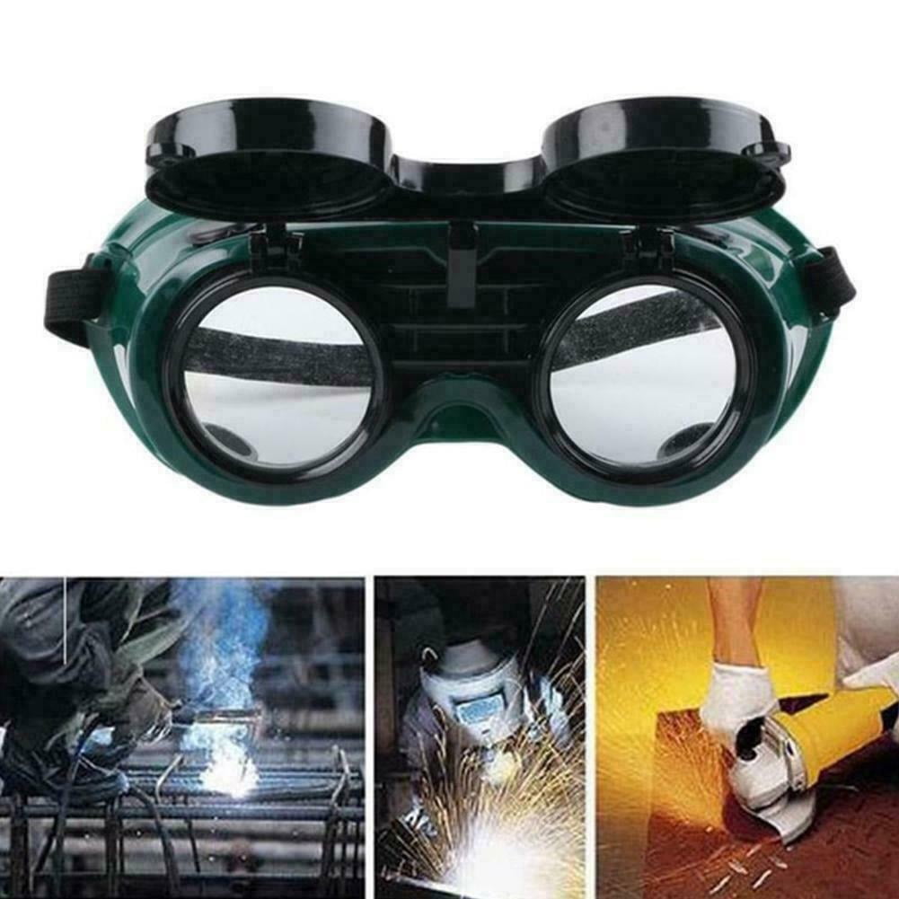 GLFSIL Welding Cutting Welders Safety Glasses Flip Up Dark Green Lenses Welders