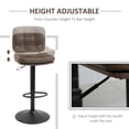 thumbnail image 4 of HOMCOM Bar Stools Set of 2, Adjustable Swivel Counter Height Barstools, 4 of 10