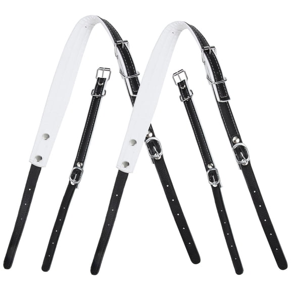 CTIRCHIU 1 Set Accordion Belt Strap White Pu Leather Adjustable Range 48cm-75cm For Musicians