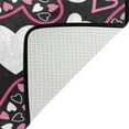thumbnail image 5 of SKYSONIC Heart Pattern Black Non-Slip Area Rug, Sweet Valentines Day Floor Carpet Comfort Floor Mats Decor for Indoor Front Porch Living Room Bedroom Kitchen, 36"x24", 5 of 5