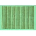 thumbnail image 1 of Ahgly Company Machine Washable Indoor Rectangle Abstract Turquoise Blue Modern Area Rugs, 2' x 5', 1 of 4