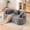 79" Gray, variant on Timbernest 79" Curved Boneless Sofa, Cloud Couch for Small Spaces, Modern Chenille Floor Sofa, No Assembly Required, White