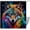 Multi6, variant on HemaKeyy Multicolor Polyester Shower Curtain with Hooks Red Blue Flame Wolf