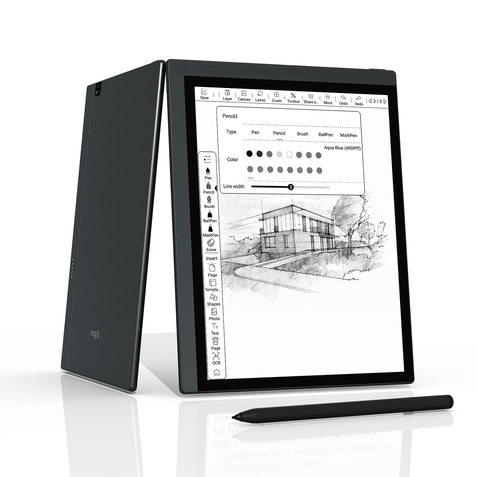BIGME B1051C PRO 10.3"Color E-Paper Read-Write Tablet with 8GB RAM and 256GB Storage,Ultra-Thin 5.5mm Design for Business Meetings and Study