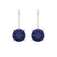 thumbnail image 3 of Clara Pucci 2Ct Tanzanite Round Cut VVS1 Lever Back Drop Dangle 18k Solid hypoallergenic Gold Designer Earrings For December, 3 of 7