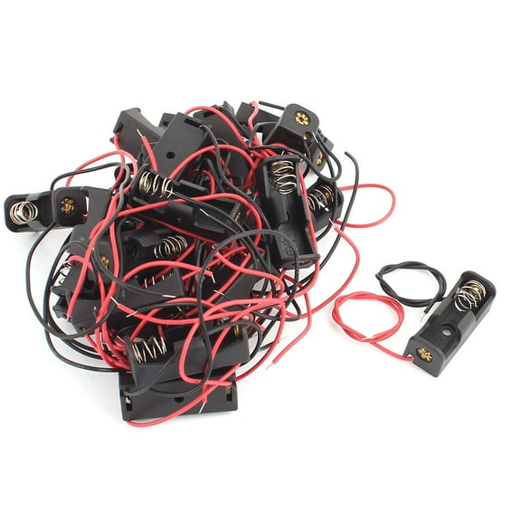 22Pcs Black Plastic Shell 2-Wire Batteries Holder Case Box for 12V 23A Battery