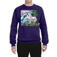 thumbnail image 2 of Unicorn Fanstasy Island Castle Animal Lover Unisex Crewneck Graphic Sweatshirt, Purple, X-Large, 2 of 3