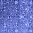 thumbnail image 1 of Ahgly Company Machine Washable Indoor Square Oriental Blue Industrial Area Rugs, 4' Square, 1 of 4