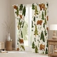 thumbnail image 3 of Homewish Cute Wild Bear Curtains Pack of 2 (42x84 Each),Rustic Pine Tree Curtains Blackout,Beige Green Bedroom Curtains For Boys Kids,Luxury Bedroom Decor, 3 of 6