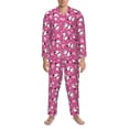 thumbnail image 3 of Naloa Love Dog Men’s Pajamas Set - Long Sleeve Button Down Sleep Shirt and Pajama Bottoms Sleepwear Set-Large, 3 of 7