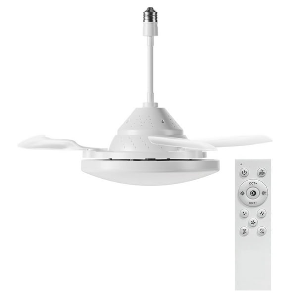 Ventilador Techo Moderno Fan Light E27 LED Control Remoto Apertura/Cierre Atenuadas para El