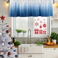thumbnail image 6 of Blue Ombre Stripe Valances for Windows, Decorative Rod Pocket Window Valance Curtains, Abstract Art Gradient Watercolor Short Curtain Drapes for Kitchen/Bathroom/Living Room, 2 Panels, 60" W x 18" L, 6 of 8