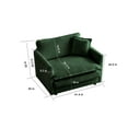 thumbnail image 4 of Accent Chair Set of 2, High-end Chenille Upholstered Armchairs, Living Room Side Chairs with Toss Pillow (Green), 4 of 9