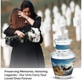 thumbnail image 4 of JAGASY Flying Eagle Urn for Mother - Mountain Tree Small Urn for Ashes Adult Male - Sky Blue Keepsake Funeral Urns for Father - Miniature Urns for Mom & Dad - (3 Inch), 4 of 7