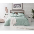 thumbnail image 3 of Natural Crinkle Fabric Ultra Soft Solid Duvet Cover Set - Zipper Closure, 3 of 3