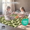 thumbnail image 4 of ODIKA 6'x9' Machine Washable Non-Slip Area Rug, Olive Green Irregular Animal Print High Traffic Rug, Ivory, 328675, 4 of 5