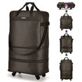 thumbnail image 1 of Bolsa de equipaje plegable y expandible Suitcase Hanke, color café, 98 L, 1 of 6