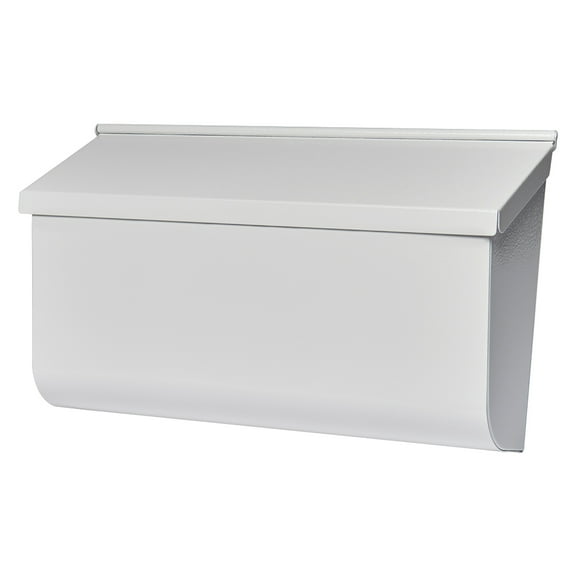 Architectural Mailboxes Woodlands Galvanized Steel, Medium, Wall-Mount Mailbox in White