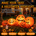 thumbnail image 2 of 7.5 FT Long Halloween Inflatables Pumpkin Family Lighted,7 Pumpkins Blow Up Yard Decoration, Built-in LEDs, Stakes & Tethers Included for Outdoor Lawn Garden Halloween Decor, 2 of 9