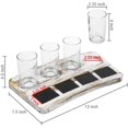 thumbnail image 2 of MyGift 2 Piece Beer Flight Sampler Serving Tray with 8 Glasses, 2 of 7