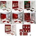 thumbnail image 2 of Christmas Personalization Shower Curtain Bathroom Floor Mat Base Mat Toilet Mat Combination Set, 2 of 6