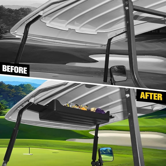 Rear Overhead Storage Tray Compatible with Club Car Tempo 2025 Golf Cart Accessories Organizer Box