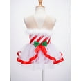 thumbnail image 4 of MSemis Kids Girls Christmas Tutu Dress Princess Red Stripe Leotard Dance Dress Red 16, 4 of 6