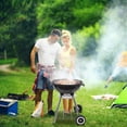thumbnail image 7 of WYDK 18 inch Portable Charcoal Grill, Stainless Steel BBQ Kettle Charcoal Grill with Wheels and Storage Holder for Camping, Picnic, Barbecue, Party, Outdoor Activities, 7 of 7