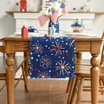 thumbnail image 6 of Sm:)e Firework 4th of July Table Runner 13x72 Inch, Durable and Easy Cleaning Perfect for Independence Day Celebration and Family Gathering,Blue, 6 of 7