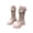 Red, variant on LYHao Winter Autumn Girls Fashion Boots With Pearl Buckle And Golden Laces High Top Footwear For Toddler Kids Youth ,Girls Boots Sizes 10.5 Black(4-4.5 Years)