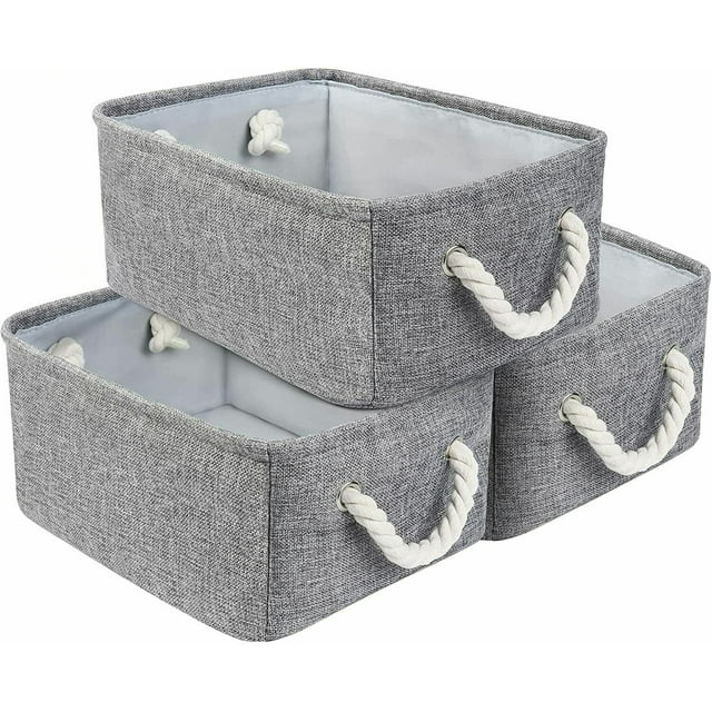 14'' Fabric Foldable Storage Cubes Bins Cubby with Handles 3Packs