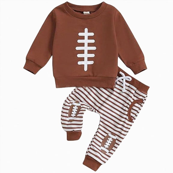 TOWED22 Toddler Baby Boy Fall Winter Clothes Long Sleeve Crewneck Pullover Sweatshirt Jogger Pants Set 2 Piece Outfit(Blazer,18-24 M)
