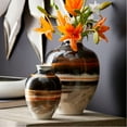 thumbnail image 2 of 09881-Cyan lighting-Indian Paint Brush - Vase #2 - 10.25 Inches Wide by 14 Inches High, 2 of 6