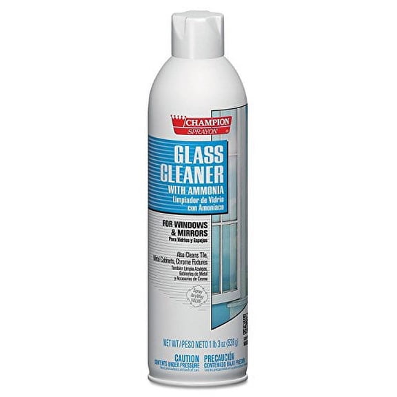 Glass Cleaner With Ammonia, 19 Oz Aerosol Spray, 12/Carton Y